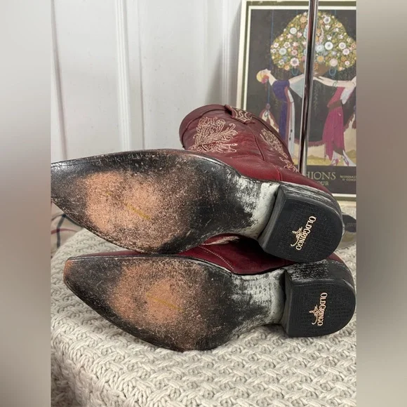 Old Gringo Red Leather Butterfly Boots - Picture 7 of 11